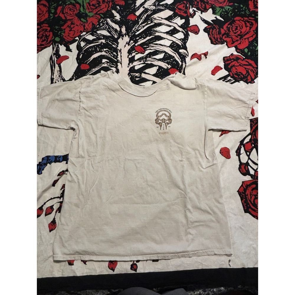 Lady Gaga The Chromatica Ball 2022 Tour T-Shirt Tan Distressed Mens Large